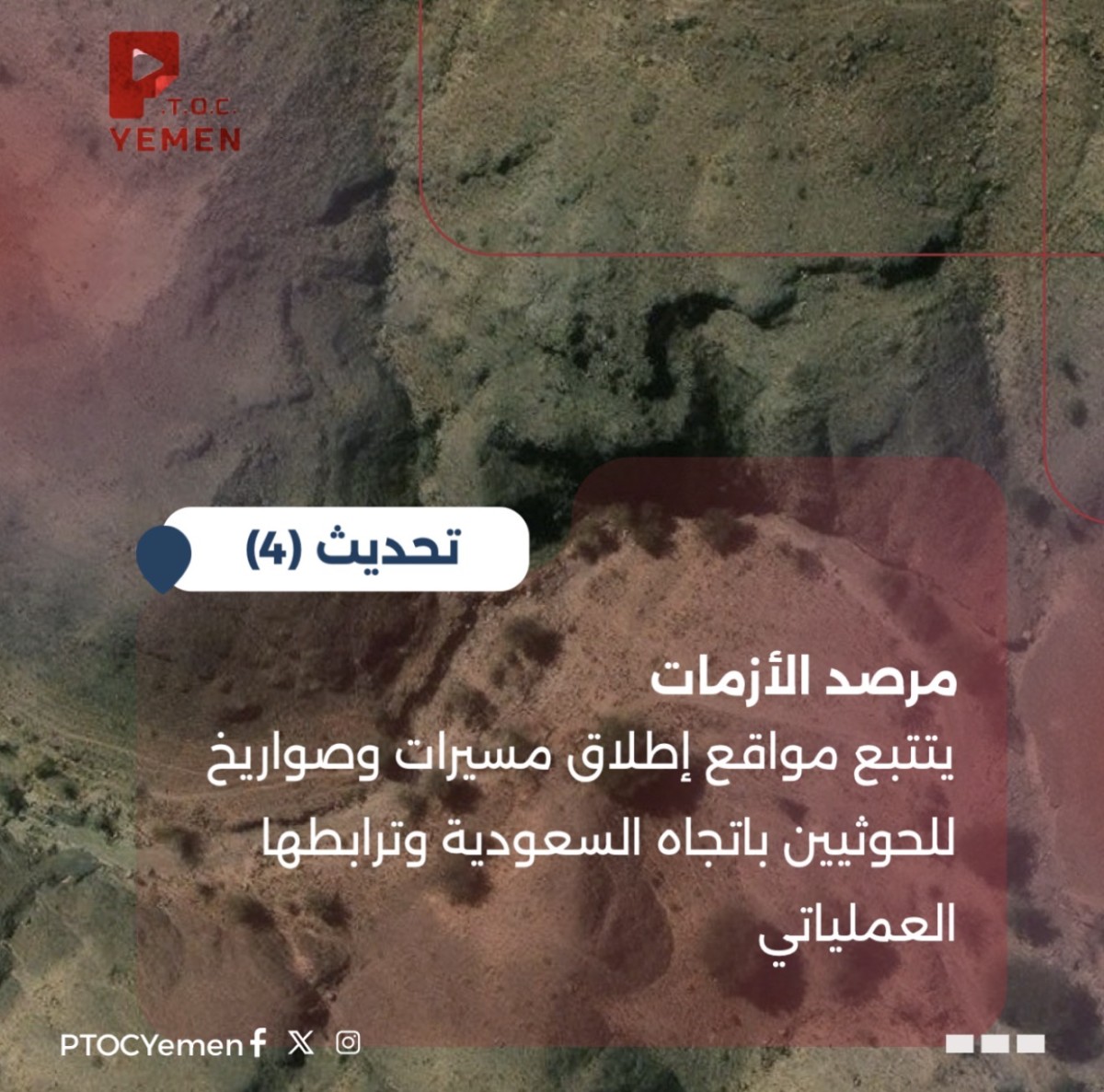 مرصد الازمات يتتبع مواقع إطلاق مسيرات وصواريخ للحوثيين باتجاه السعودية وترابطها العملياتي (تحديث 4)